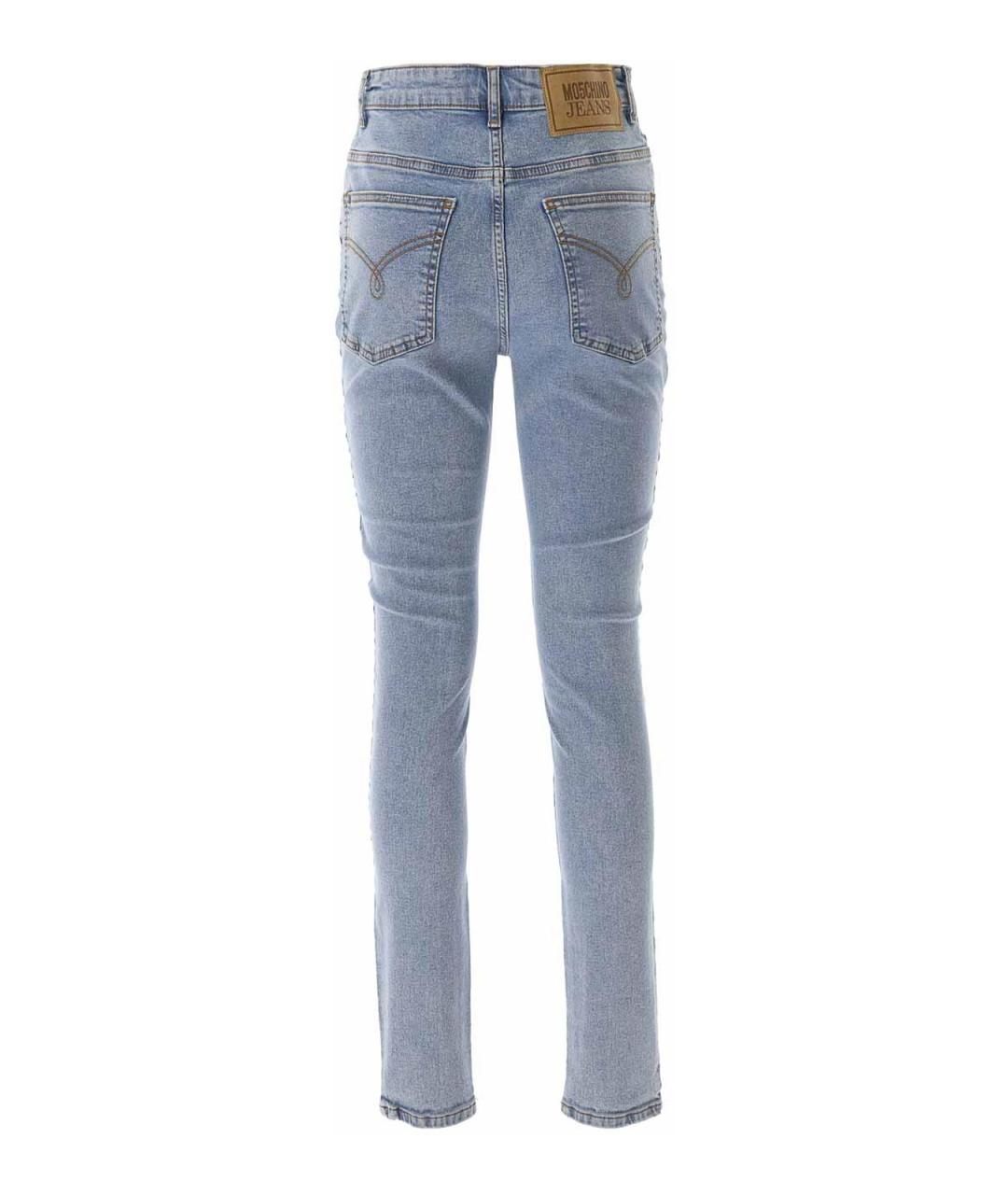 MOSCHINO JEANS Синие хлопковые прямые джинсы, фото 2