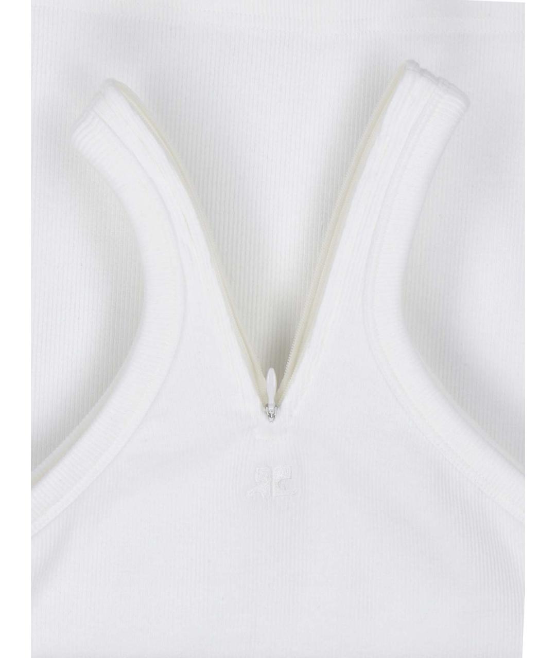 COURREGES Белая хлопковая майка, фото 3