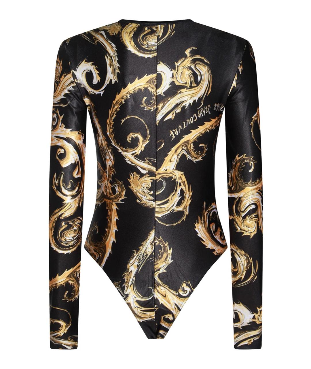 VERSACE JEANS COUTURE Мульти хлопко-эластановое боди, фото 2