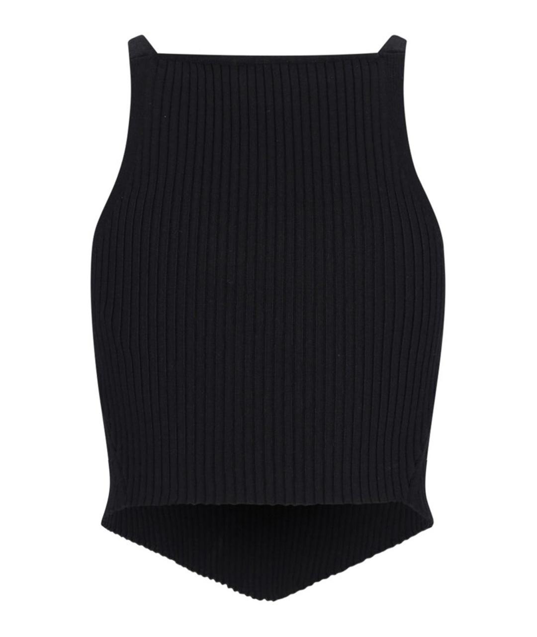 COURREGES Черная полиамидовая майка, фото 2