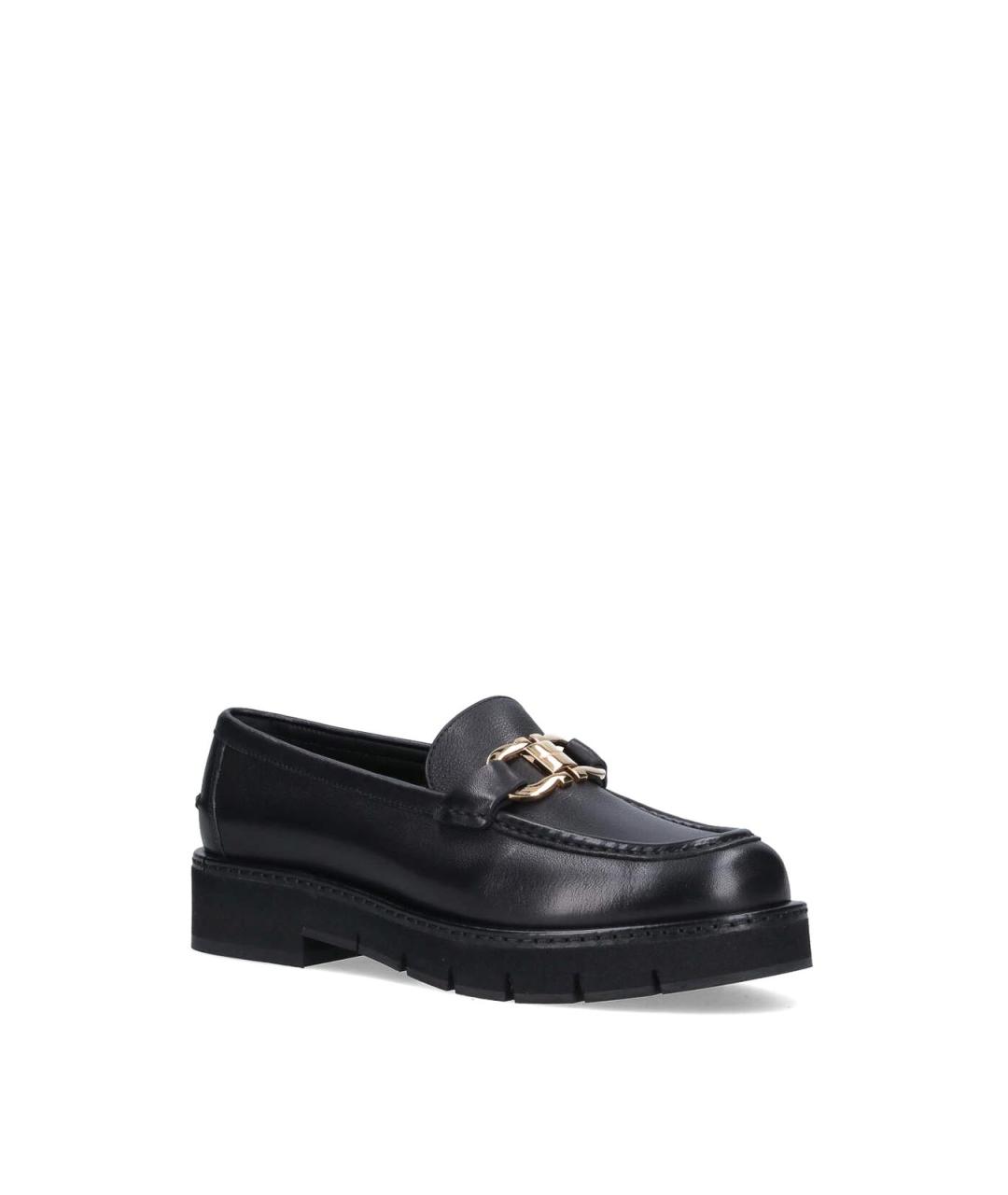 FERRAGAMO Черные кожаные лоферы, фото 2