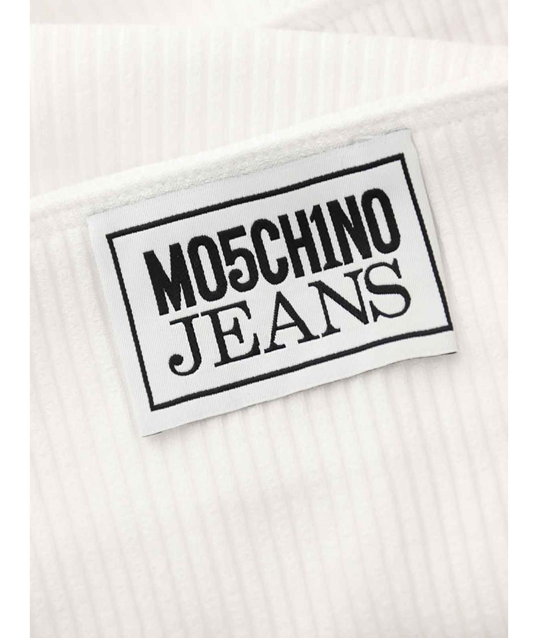 MOSCHINO JEANS Белая хлопковая майка, фото 6
