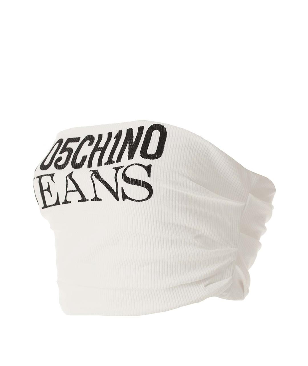 MOSCHINO JEANS Белая хлопковая майка, фото 5