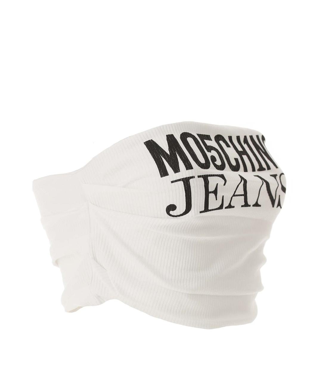 MOSCHINO JEANS Белая хлопковая майка, фото 4