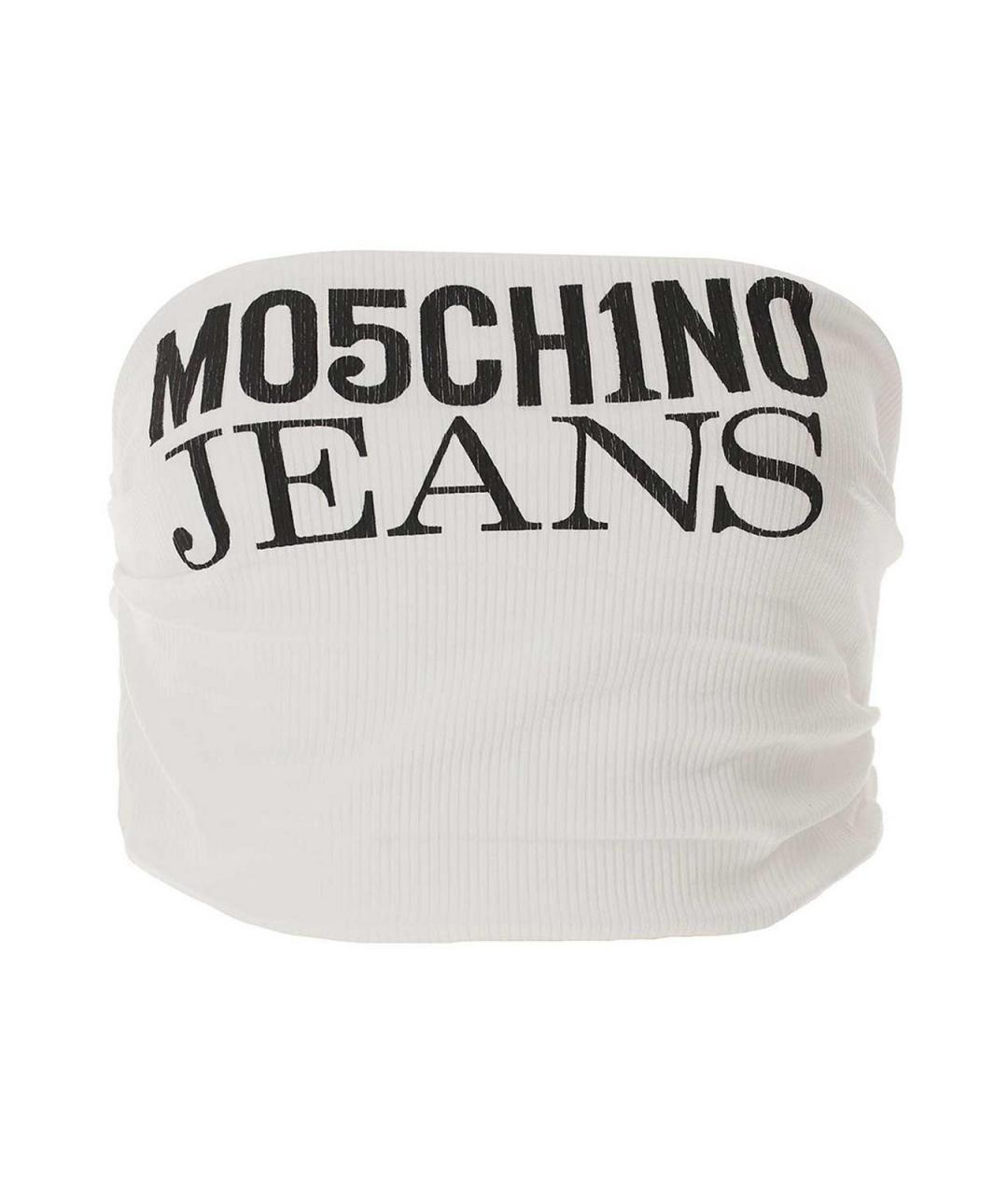 MOSCHINO JEANS Белая хлопковая майка, фото 1