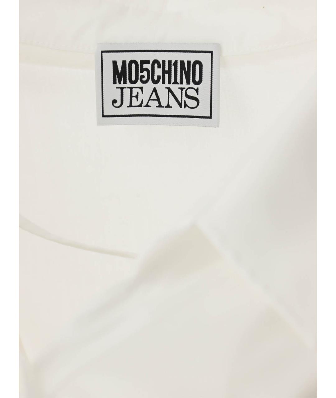 MOSCHINO JEANS Белая хлопковая рубашка, фото 3