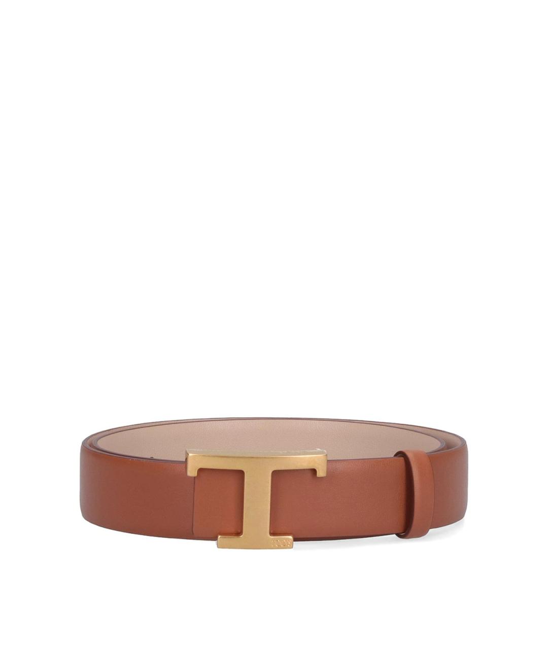 TOD'S Коричневый кожаный ремень, фото 1
