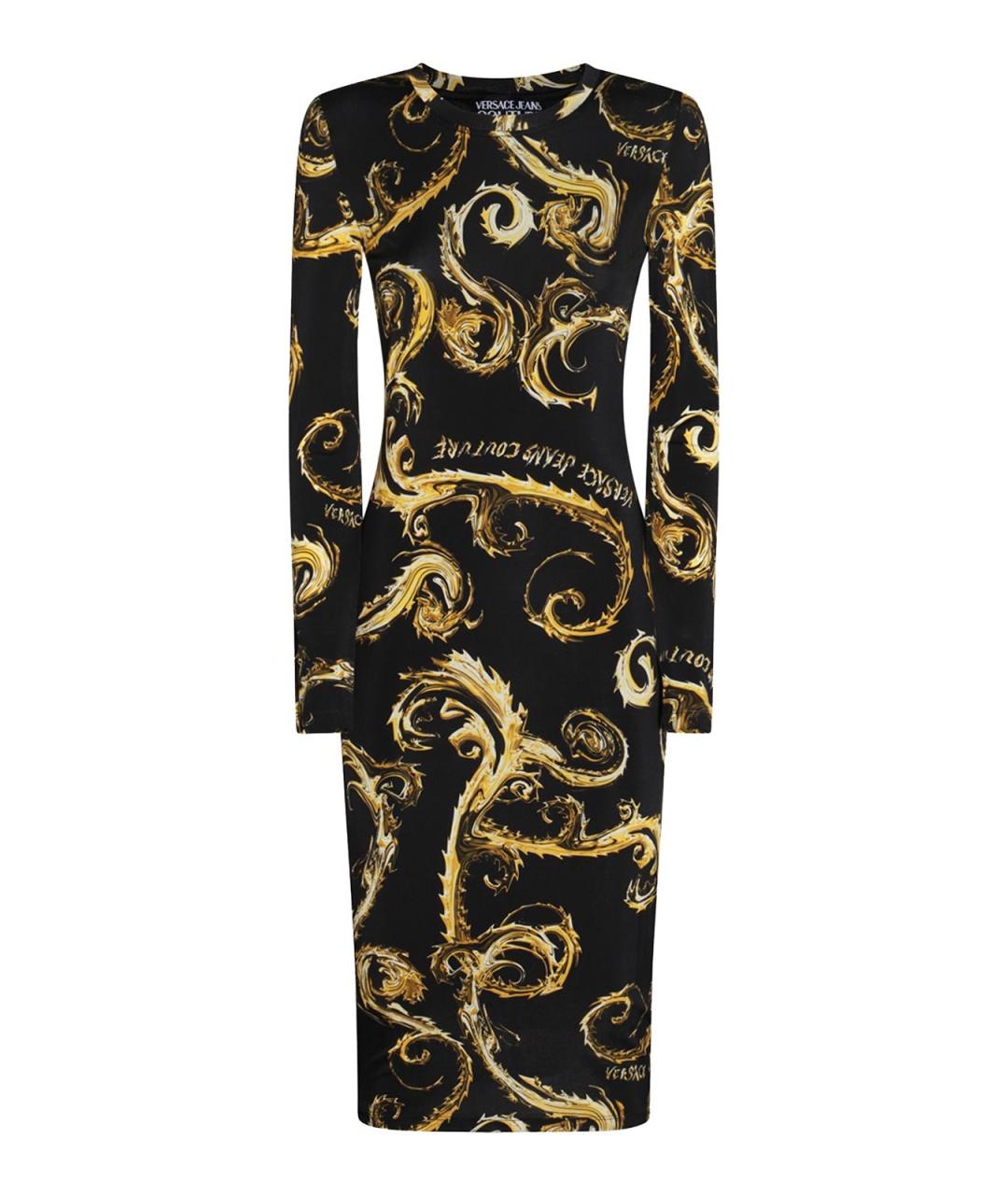 VERSACE JEANS COUTURE Черное вискозное повседневное платье, фото 1