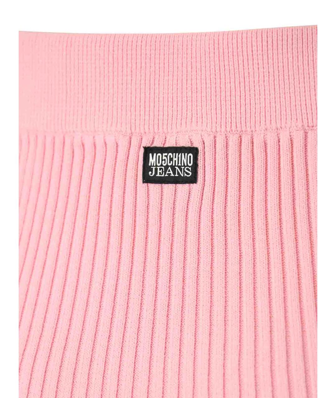 MOSCHINO JEANS Розовая полиамидовая юбка миди, фото 4