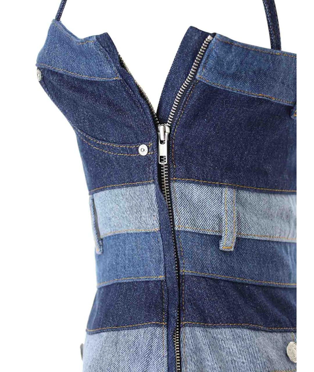 MOSCHINO JEANS Синее хлопковое платье, фото 4