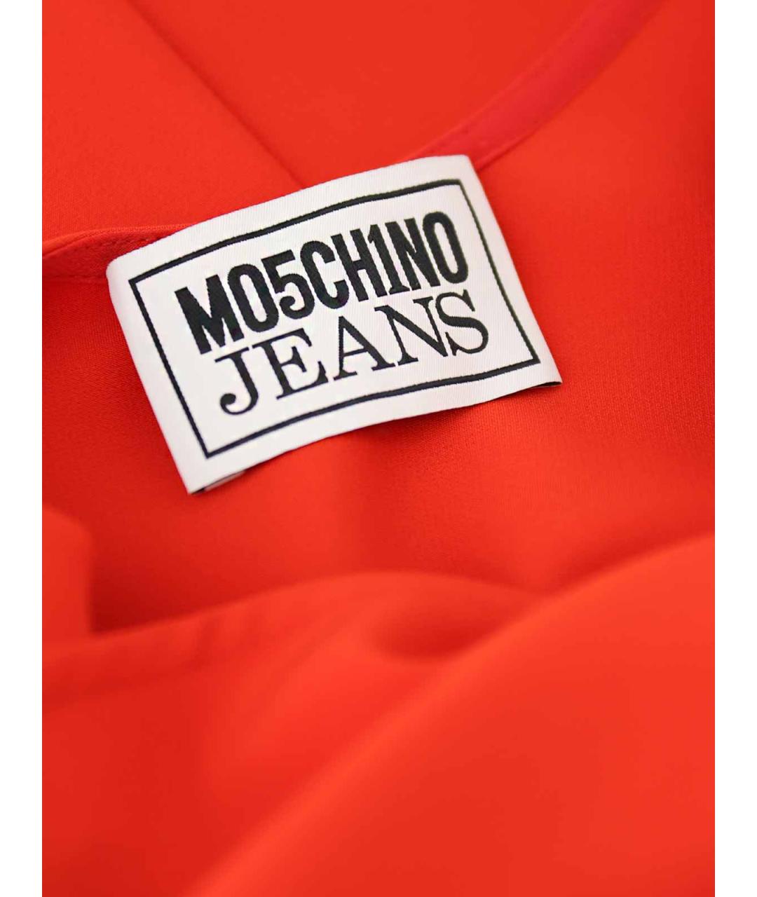 MOSCHINO JEANS Красное полиэстеровое платье, фото 5