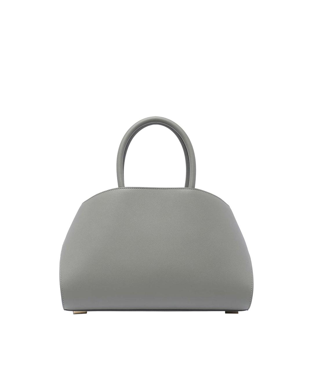 FERRAGAMO Серая кожаная сумка тоут, фото 3