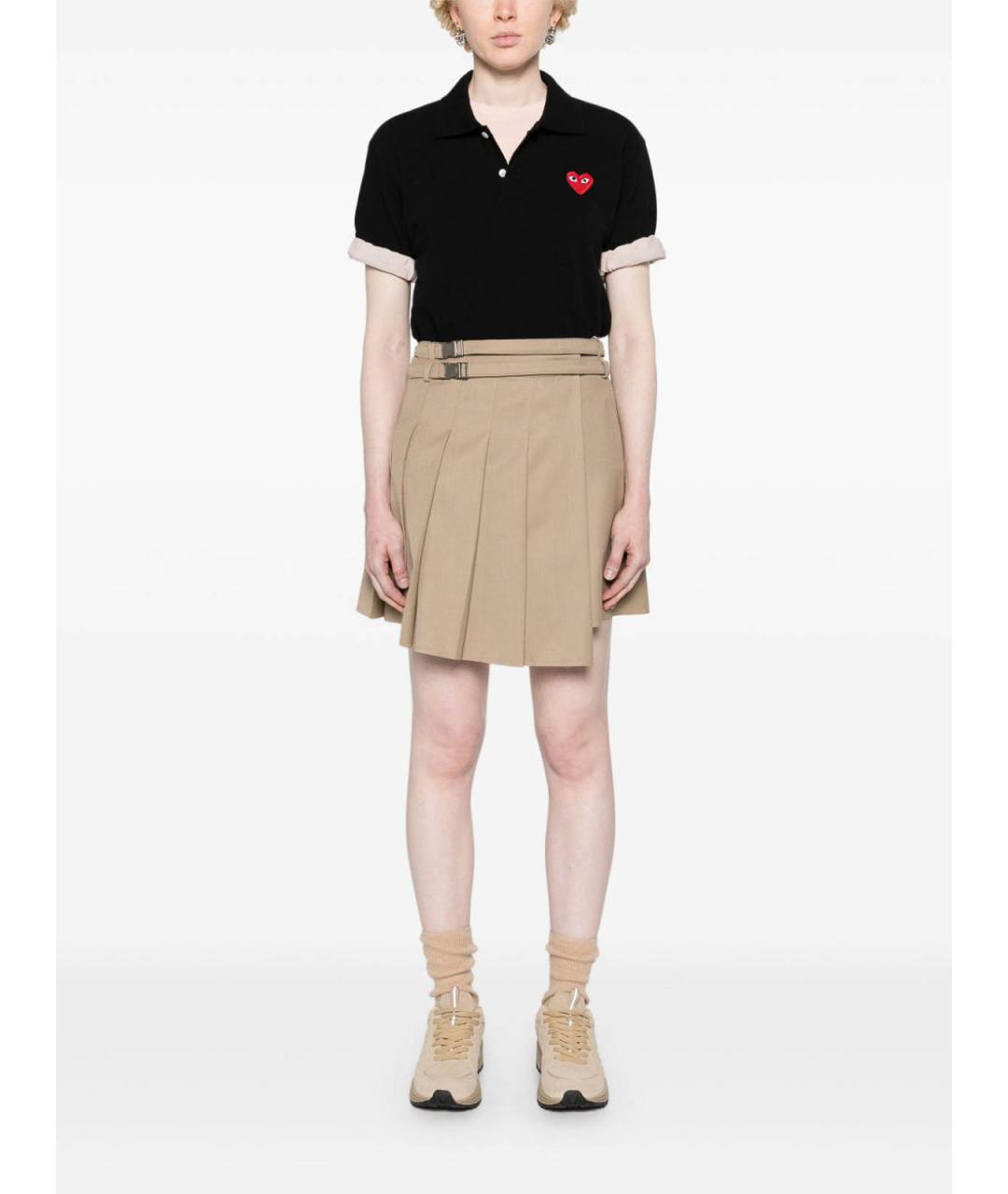 COMME DES GARÇONS Черная хлопковая футболка, фото 2