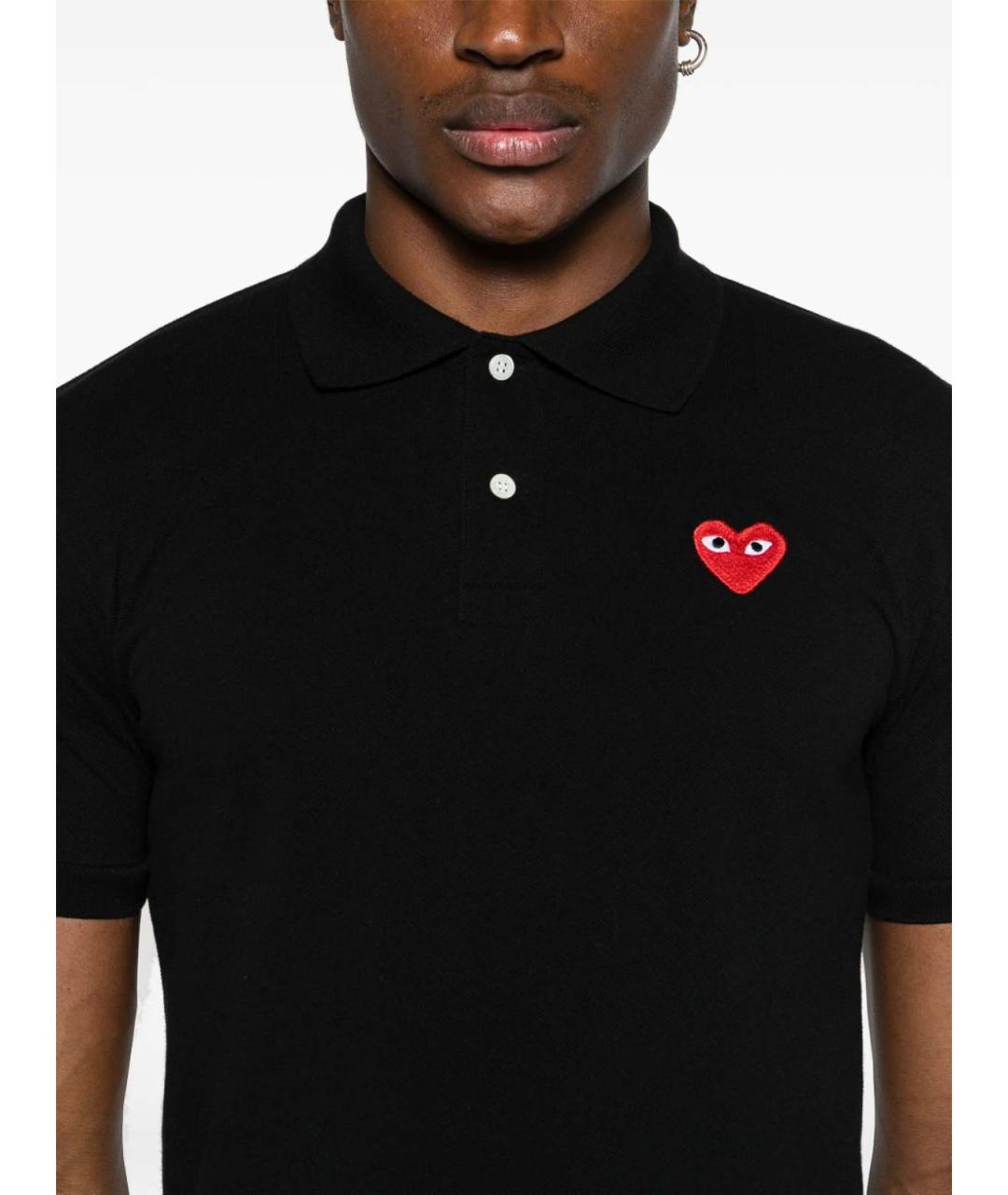 COMME DES GARÇONS Черная хлопковая футболка, фото 3