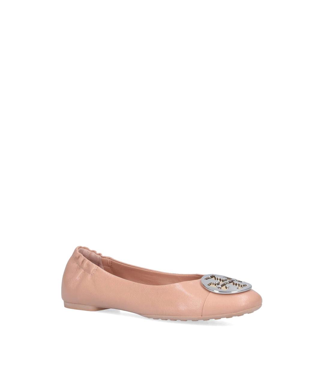 TORY BURCH Розовые кожаные балетки, фото 2