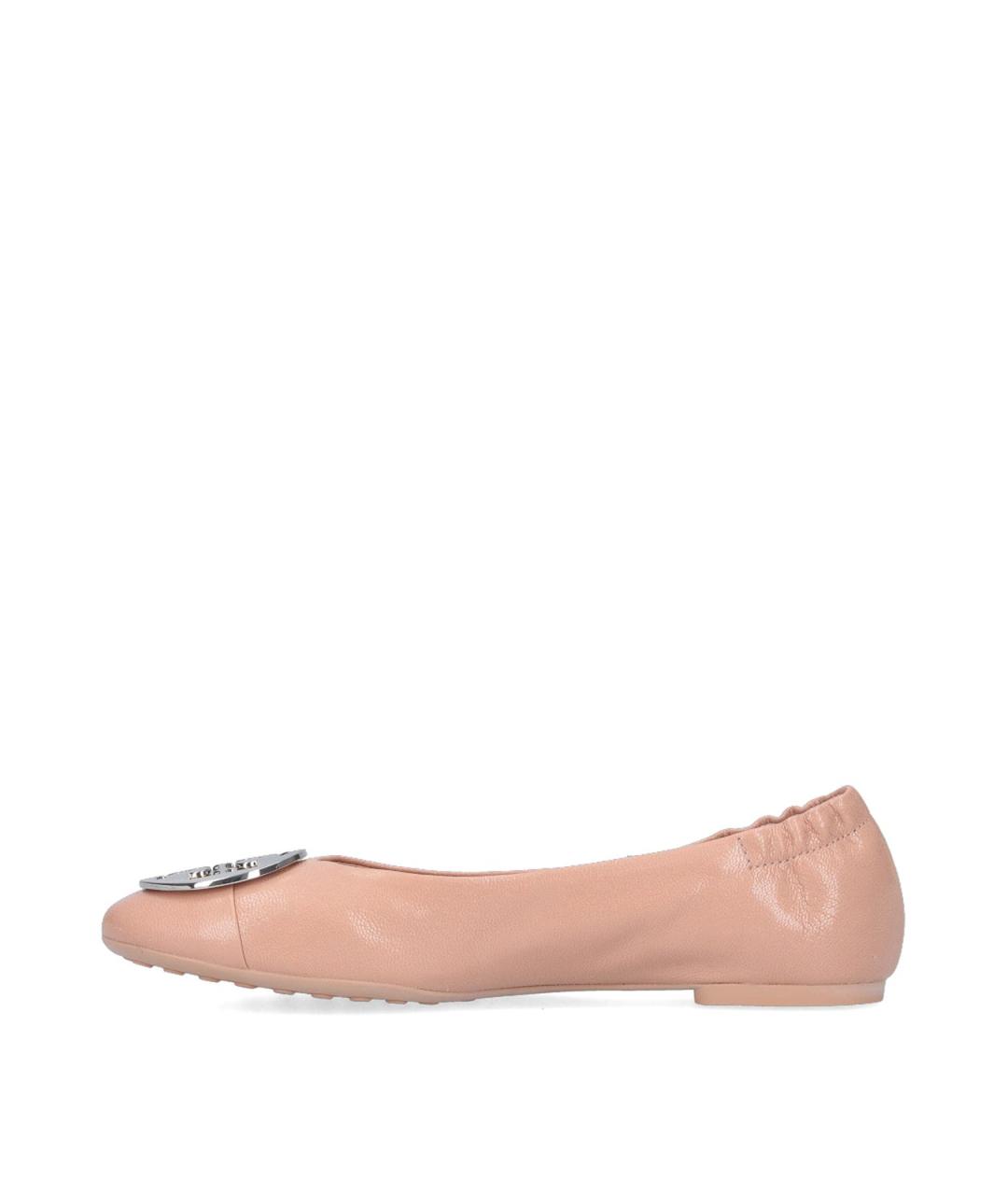 TORY BURCH Розовые кожаные балетки, фото 3