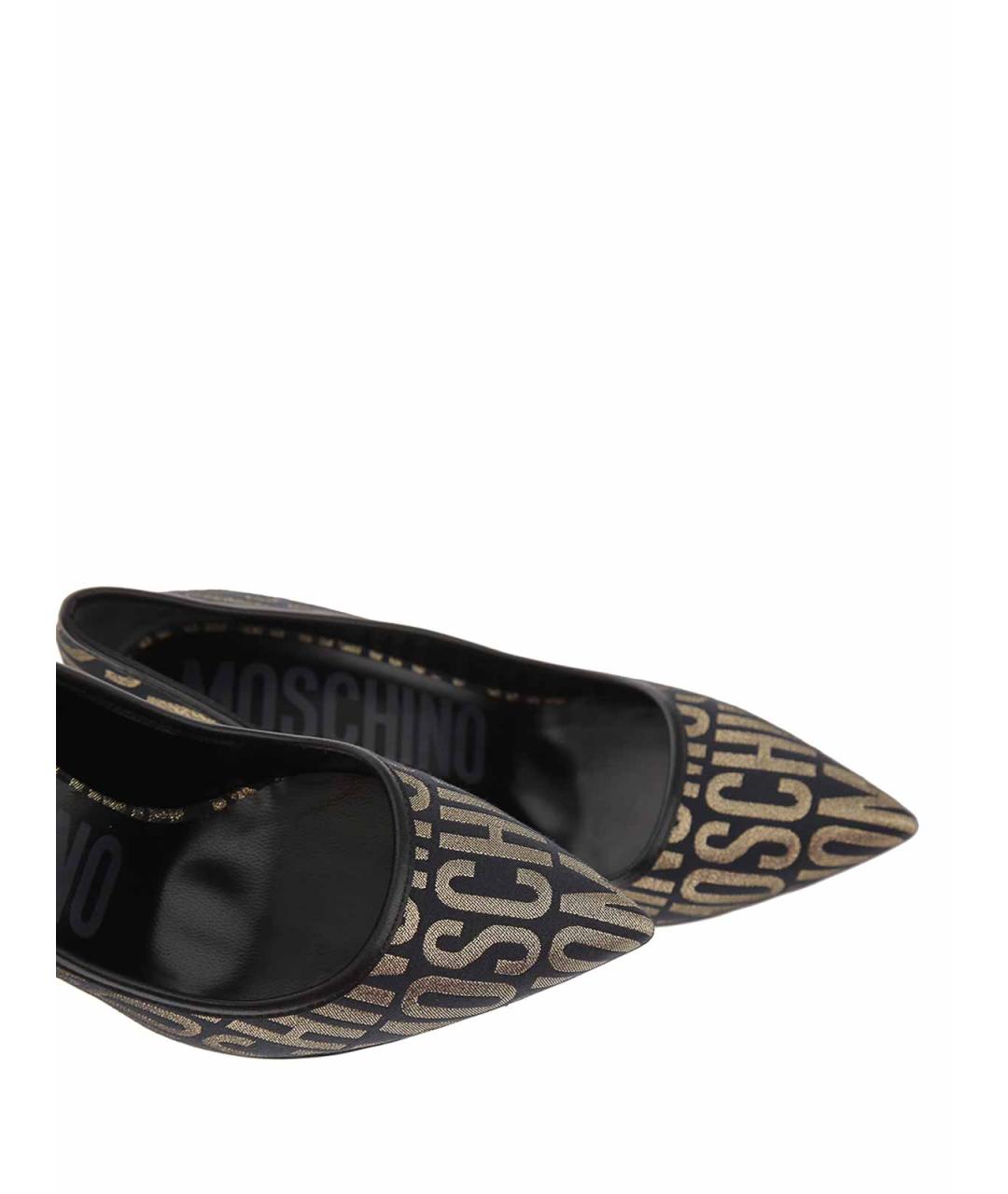 MOSCHINO Черные текстильные туфли, фото 6