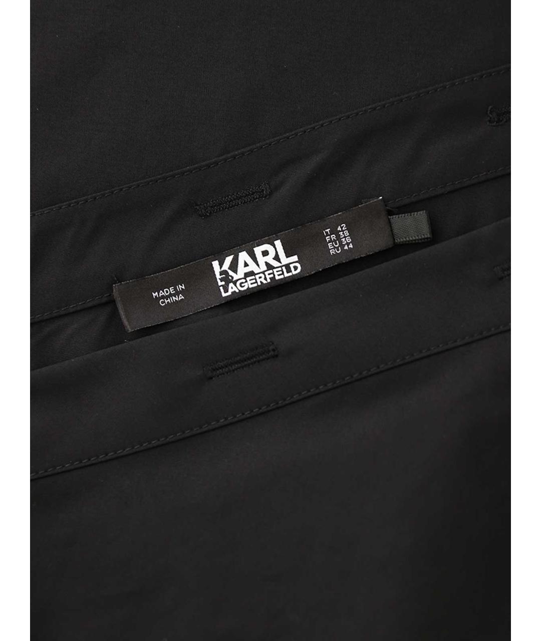 KARL LAGERFELD Черное хлопковое платье, фото 4