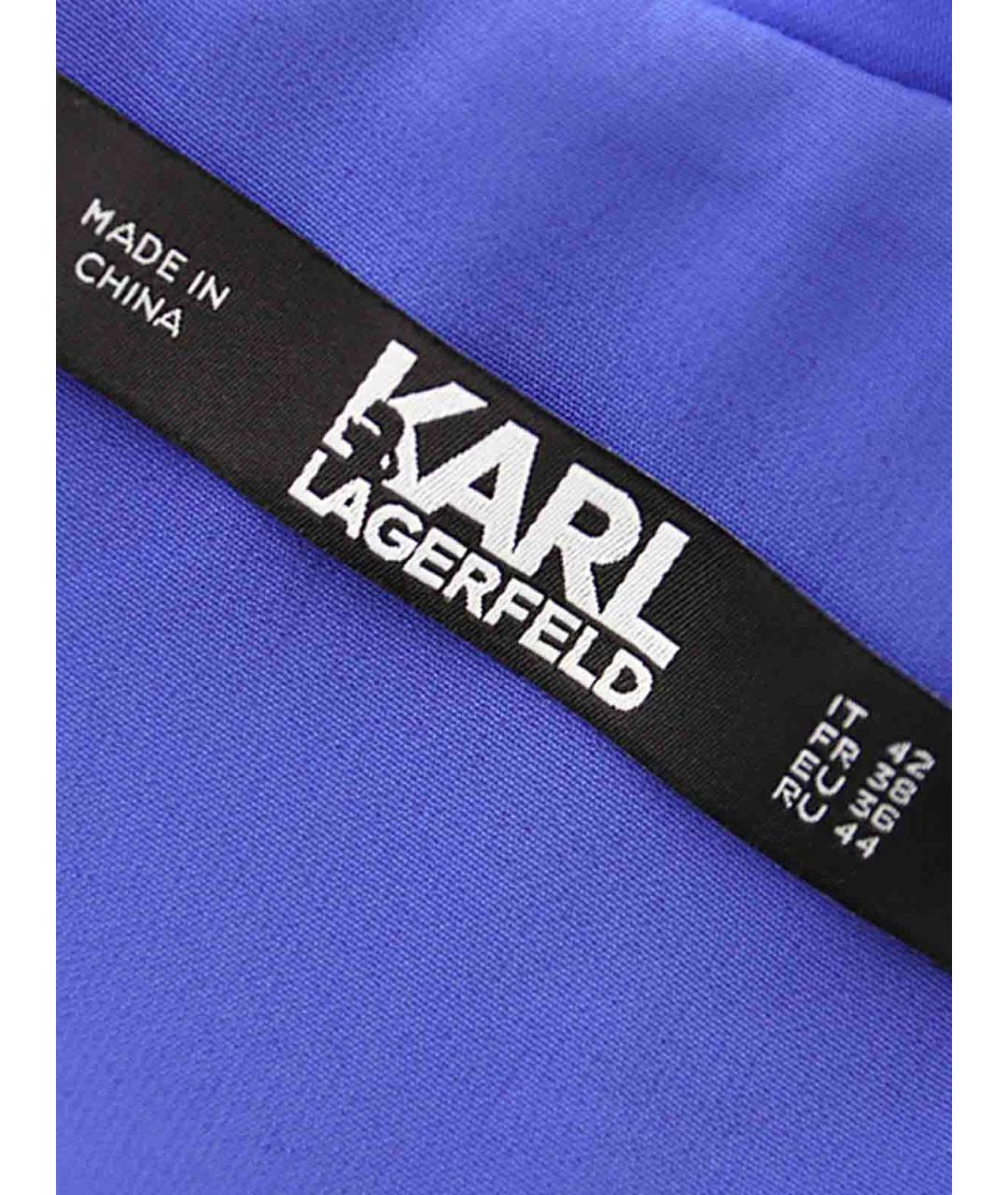 KARL LAGERFELD Синее полиэстеровое платье, фото 4