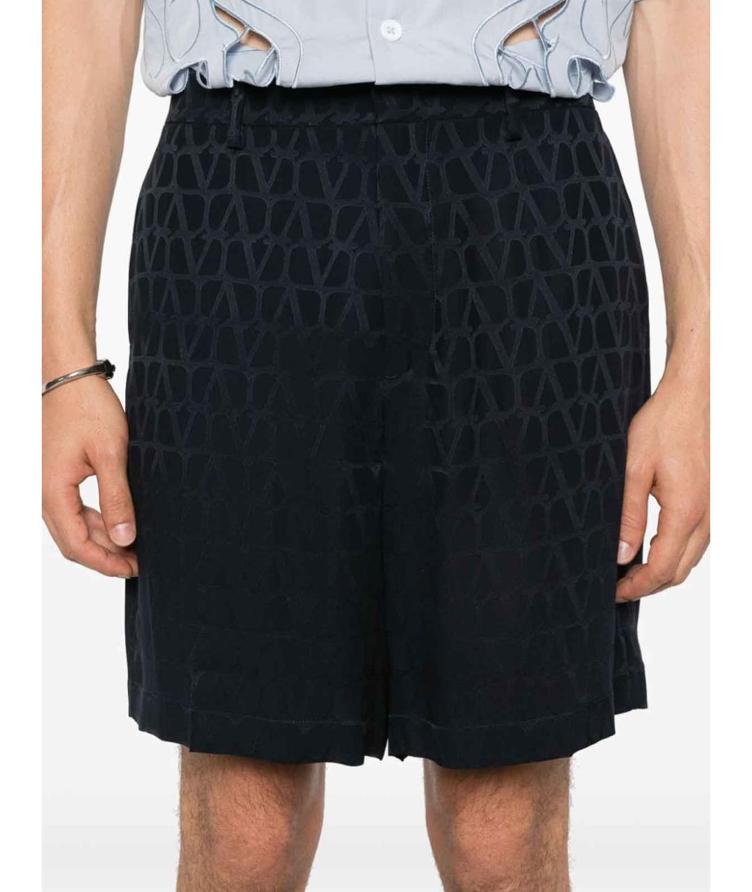 VALENTINO Синие шелковые шорты, фото 4