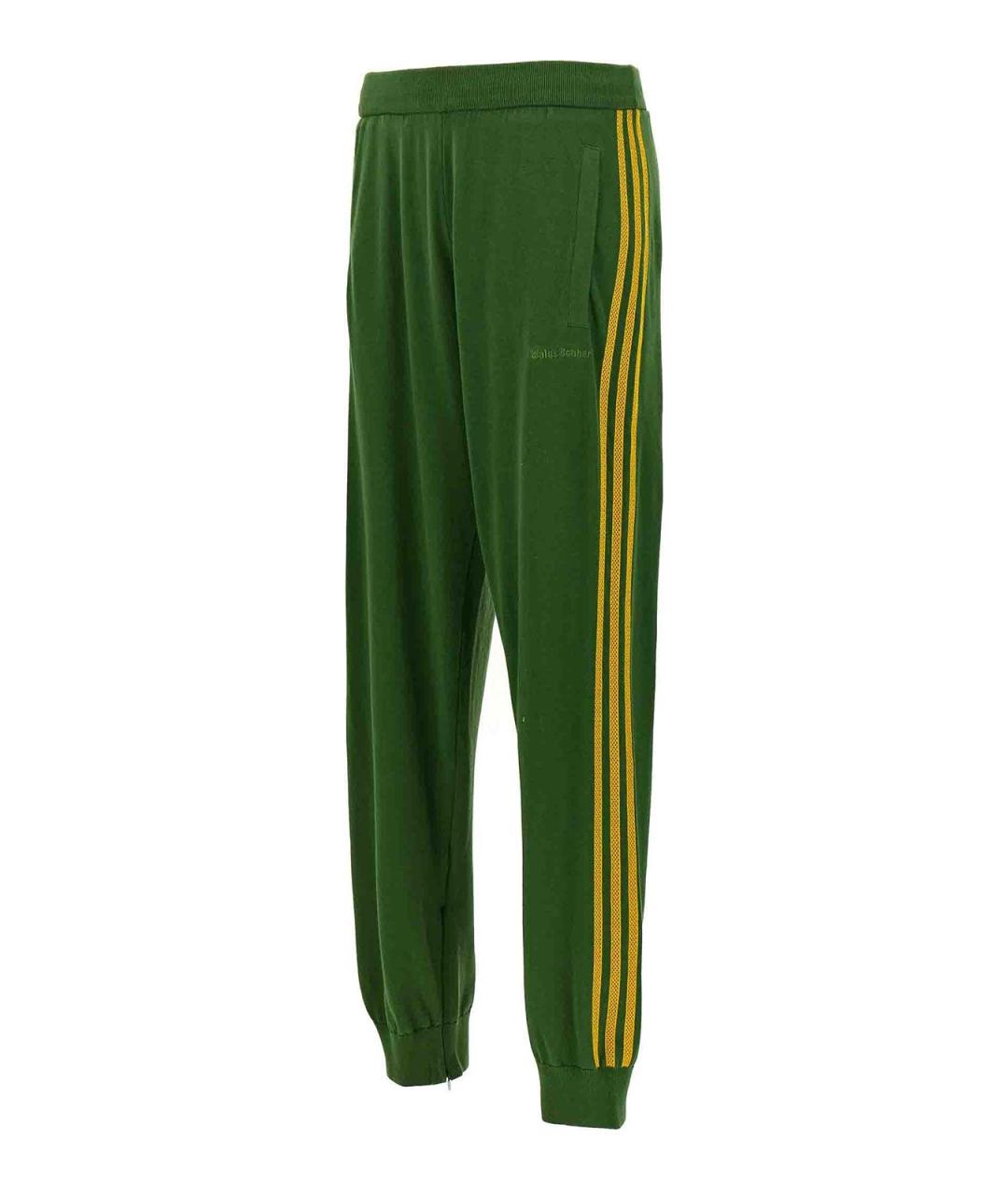 ADIDAS Зеленые хлопковые повседневные брюки, фото 3