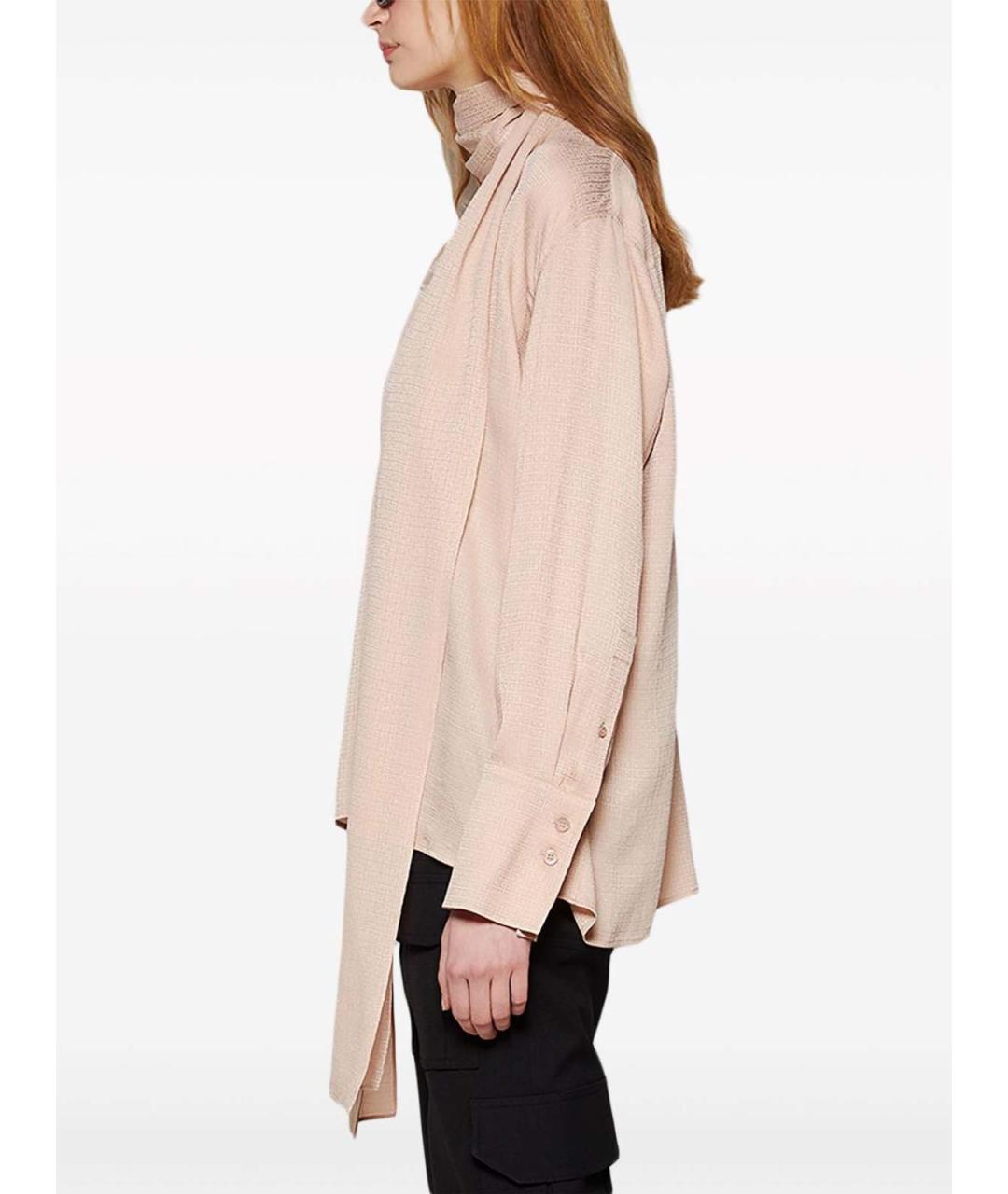 GIVENCHY Бежевая шелковая блузы, фото 4
