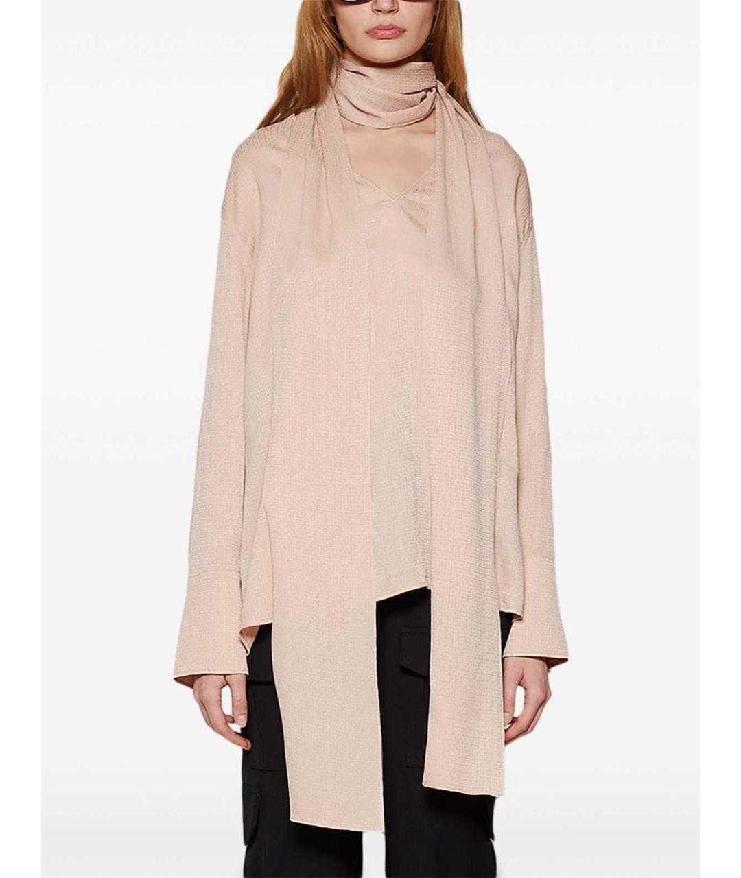 GIVENCHY Бежевая шелковая блузы, фото 3