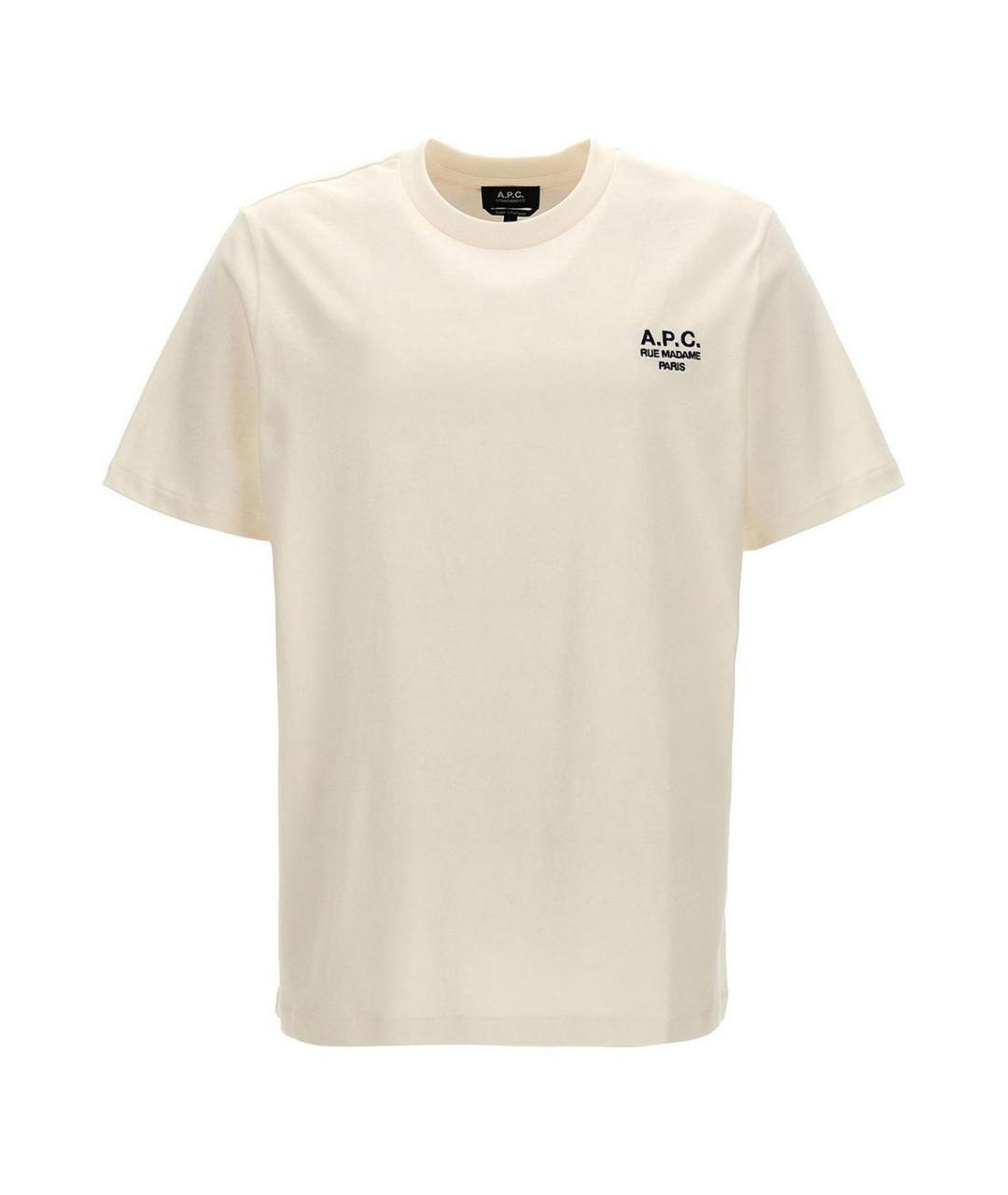 A.P.C. Белая хлопковая футболка, фото 1