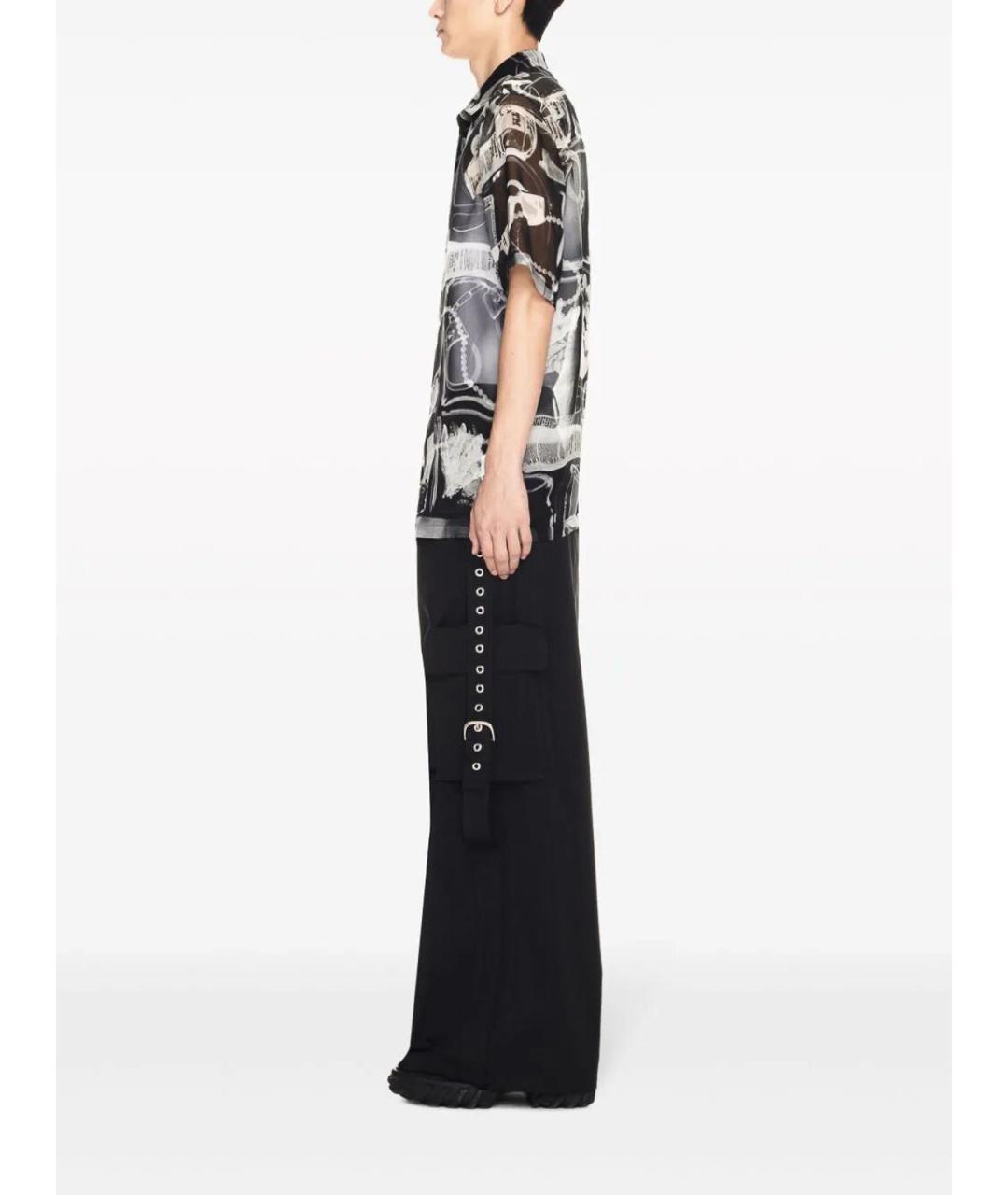 OFF-WHITE Черные хлопковые повседневные брюки, фото 4