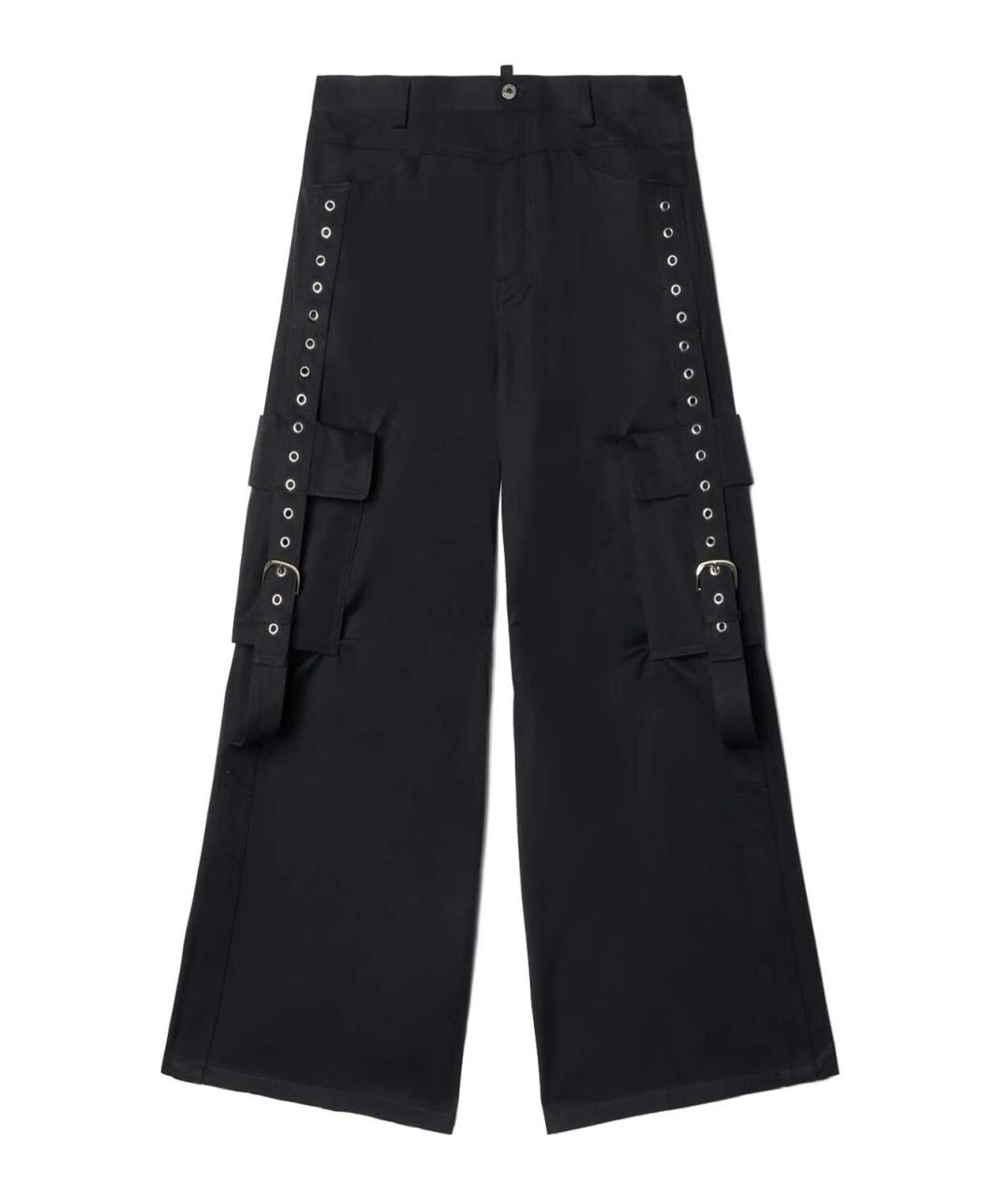 OFF-WHITE Черные хлопковые повседневные брюки, фото 1