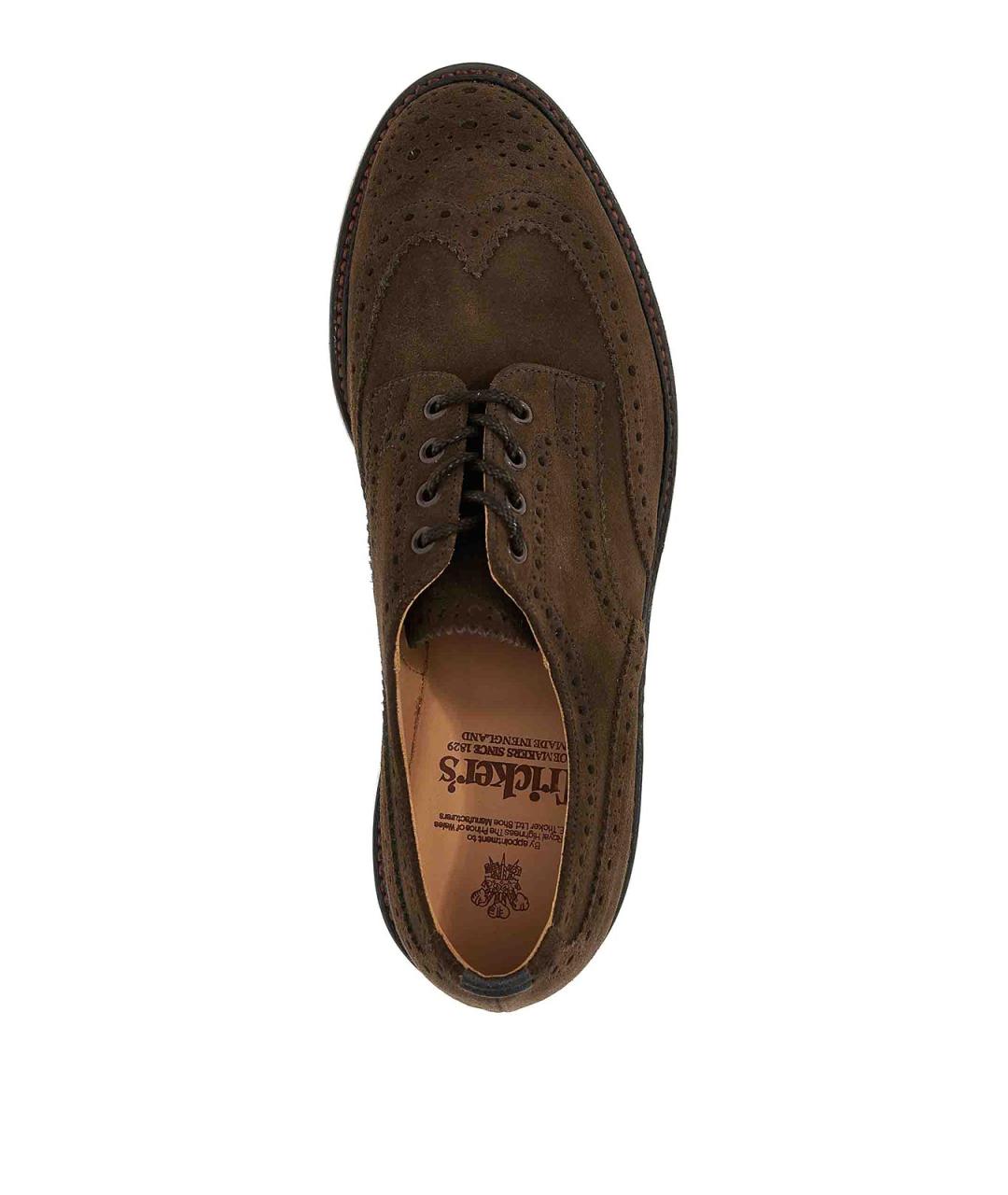 TRICKER'S Коричневые замшевые туфли, фото 4