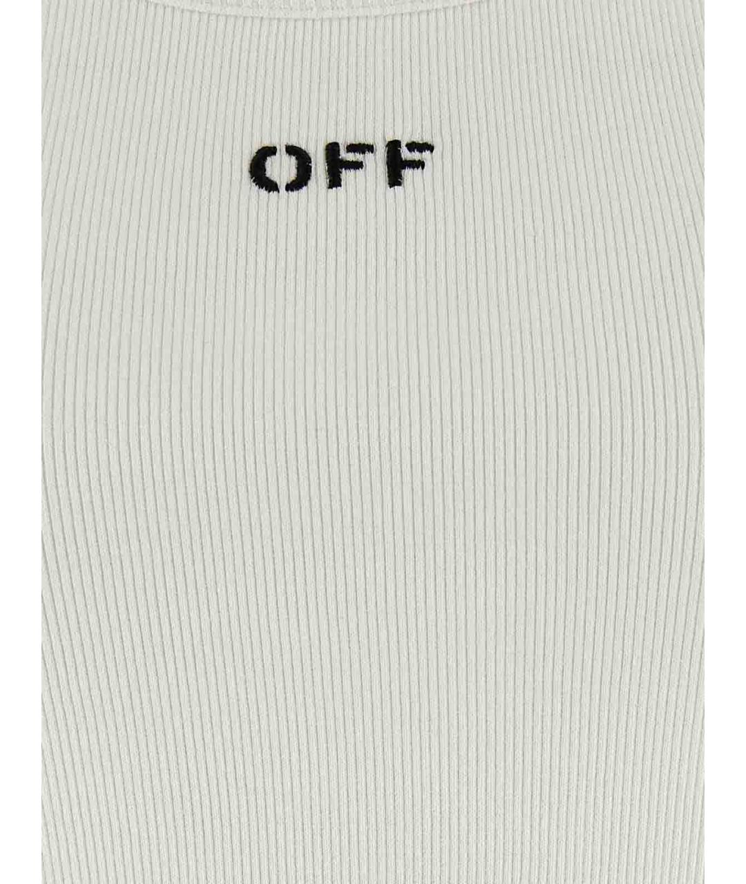 OFF-WHITE Белая хлопковая майка, фото 4