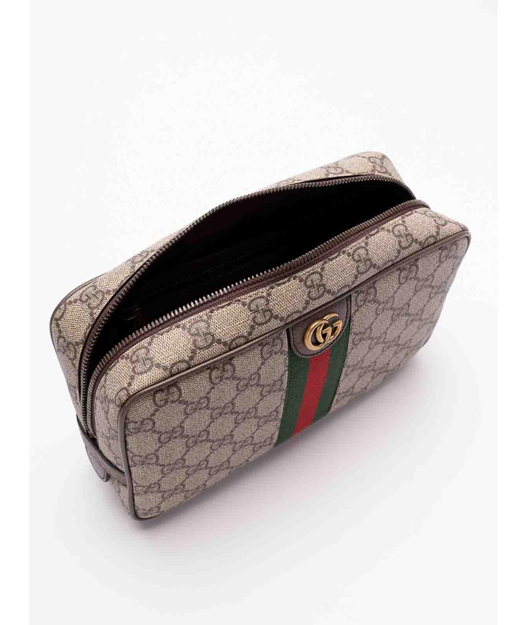 GUCCI Бежевая барсетка, фото 4