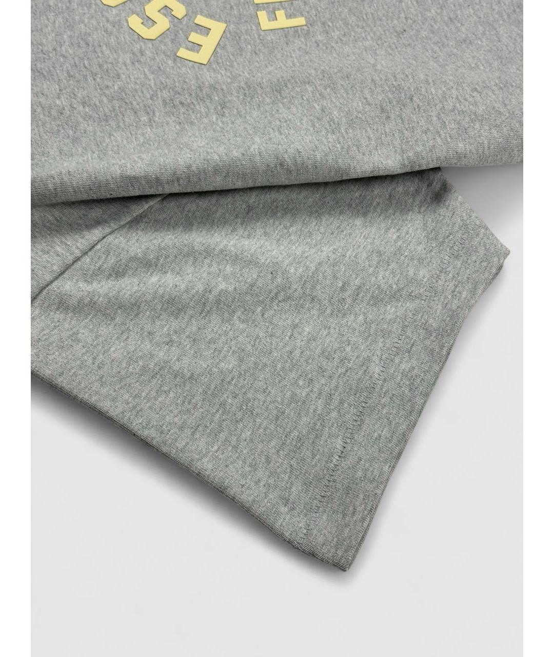 FEAR OF GOD ESSENTIALS Серая хлопковая футболка, фото 4