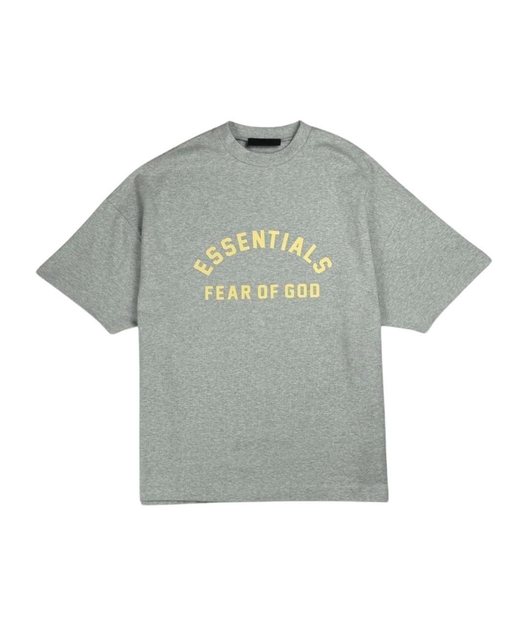 FEAR OF GOD ESSENTIALS Серая хлопковая футболка, фото 1