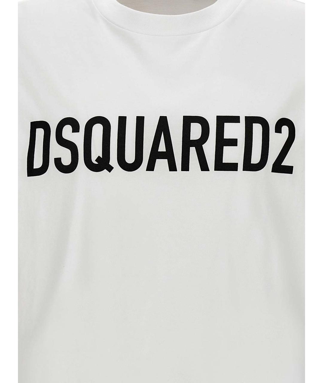DSQUARED2 Белая хлопковая футболка, фото 4
