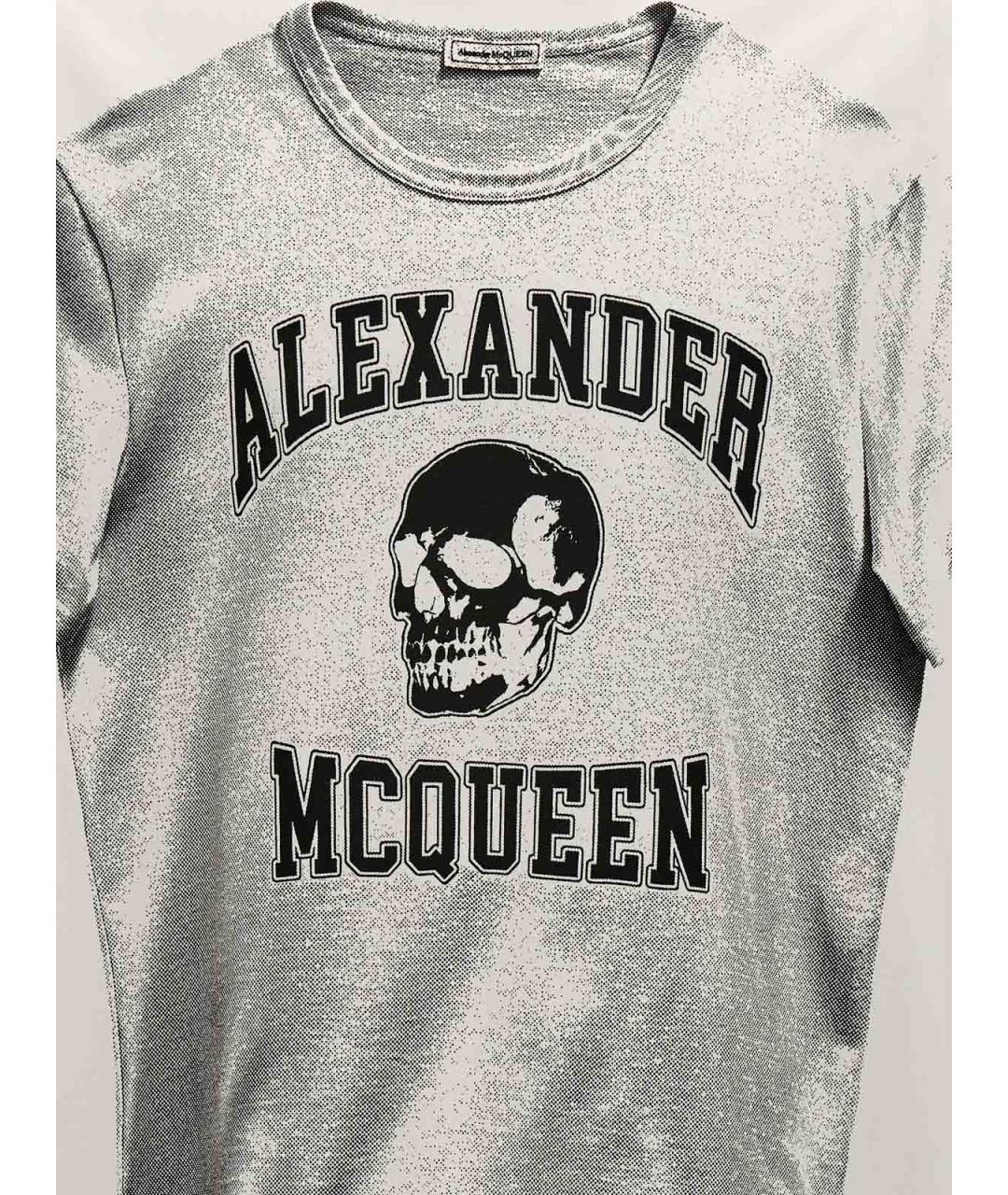 ALEXANDER MCQUEEN Белая хлопковая футболка, фото 4