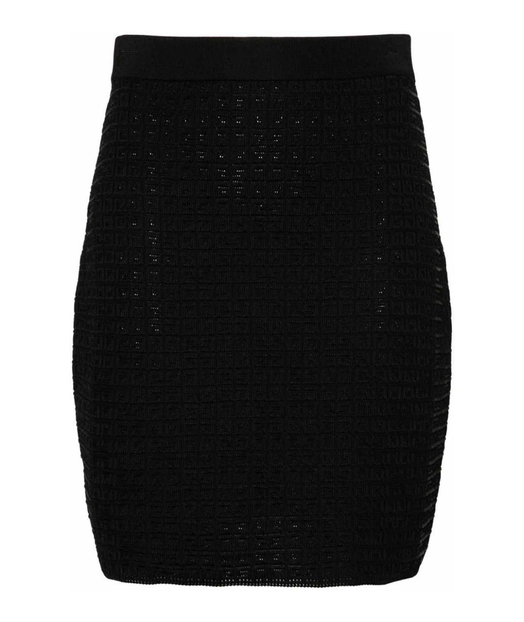 GIVENCHY Черная вискозная юбка мини, фото 1
