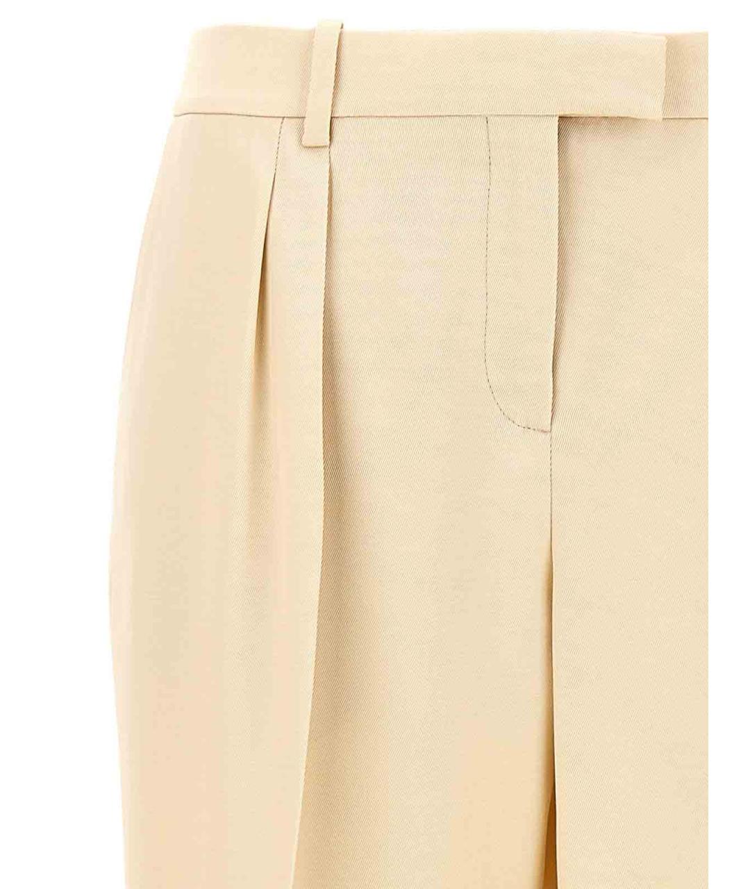 TOM FORD Бежевые шерстяные прямые брюки, фото 3