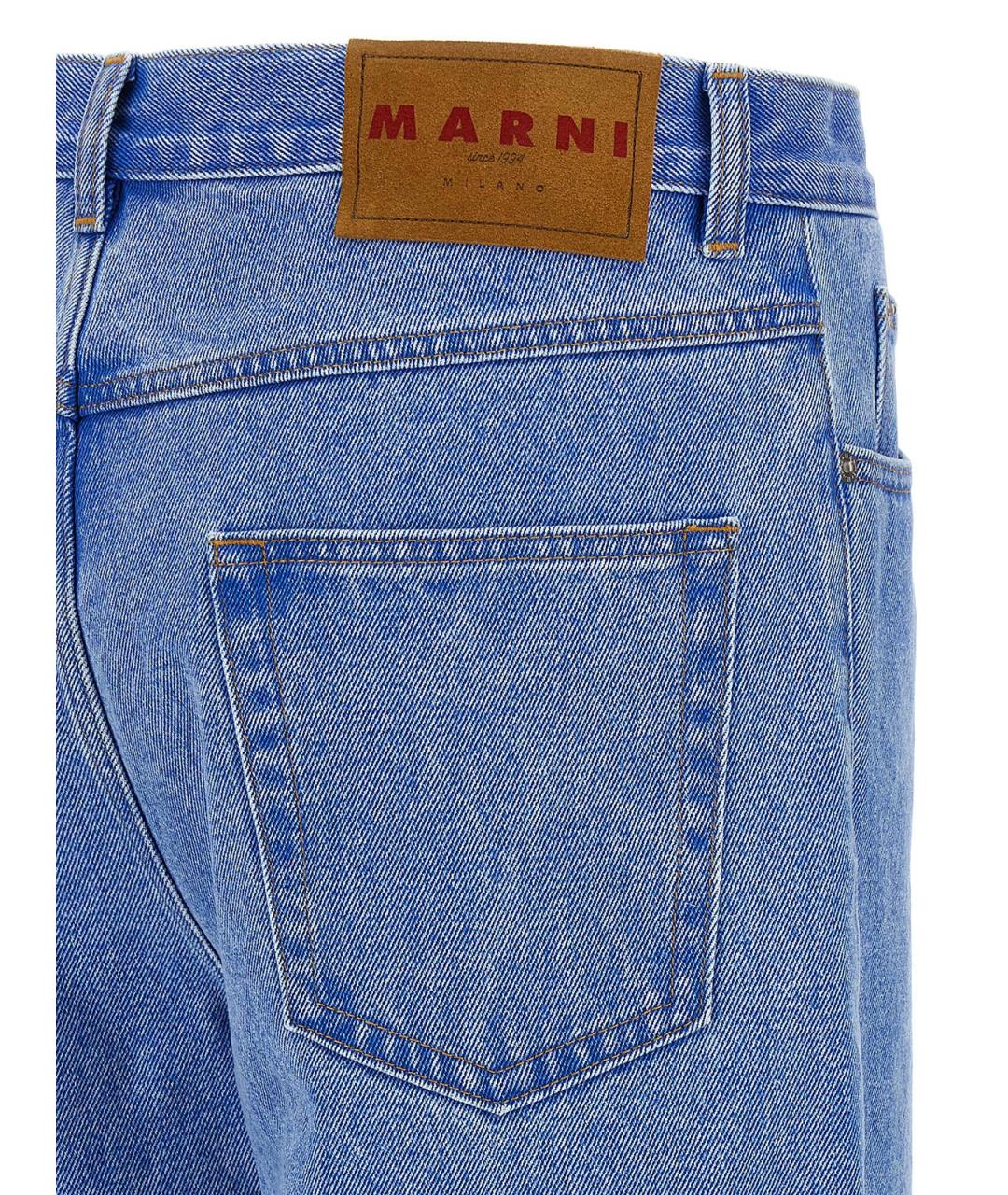 MARNI Синие хлопковые джинсы, фото 4