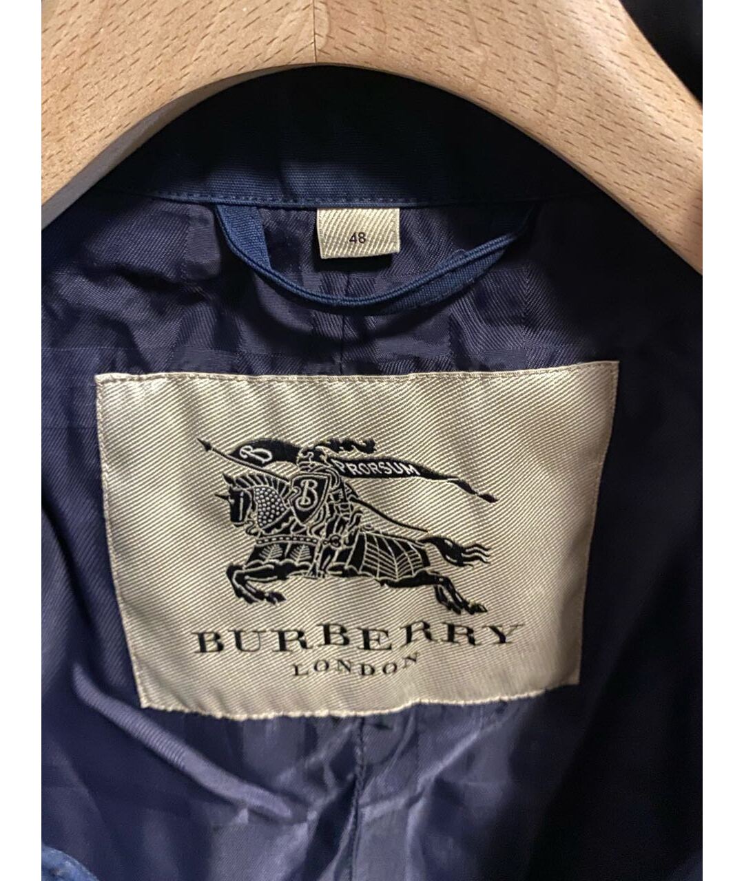 BURBERRY Темно-синяя хлопковая парка, фото 3