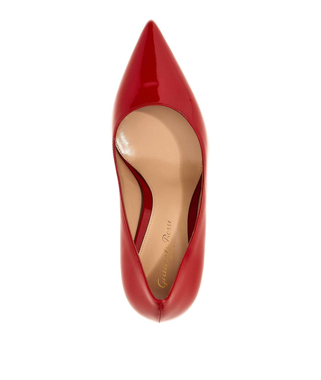 GIANVITO ROSSI Красные туфли из лакированной кожи, фото 4