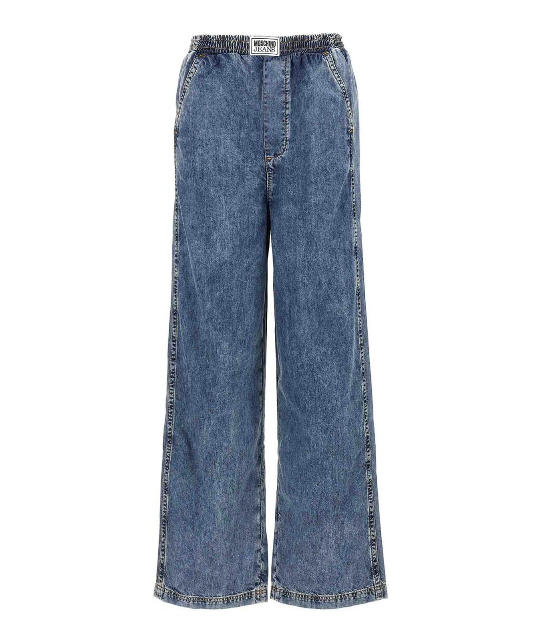 MOSCHINO JEANS Голубые хлопковые джинсы клеш, фото 1