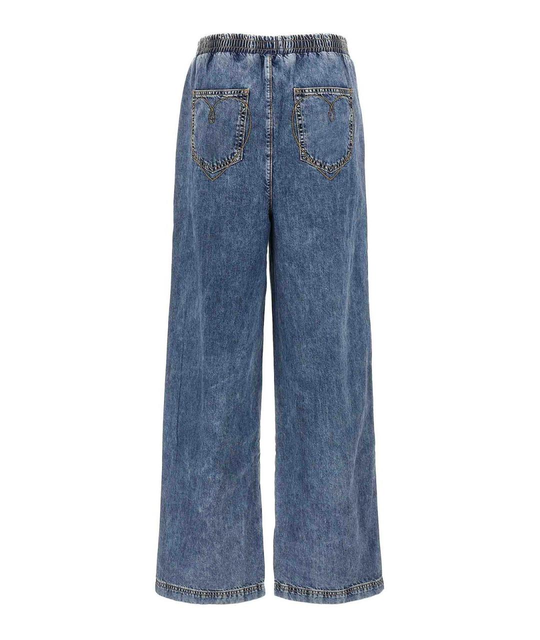 MOSCHINO JEANS Голубые хлопковые джинсы клеш, фото 2