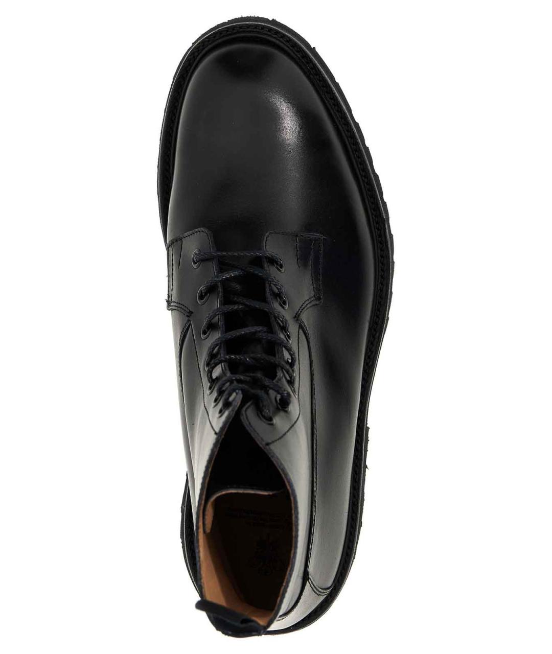 TRICKER'S Черные кожаные низкие ботинки, фото 4