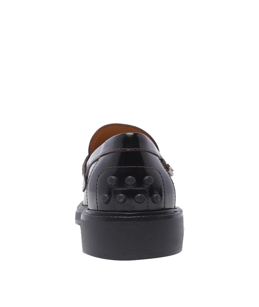TOD'S Черные кожаные лоферы, фото 4
