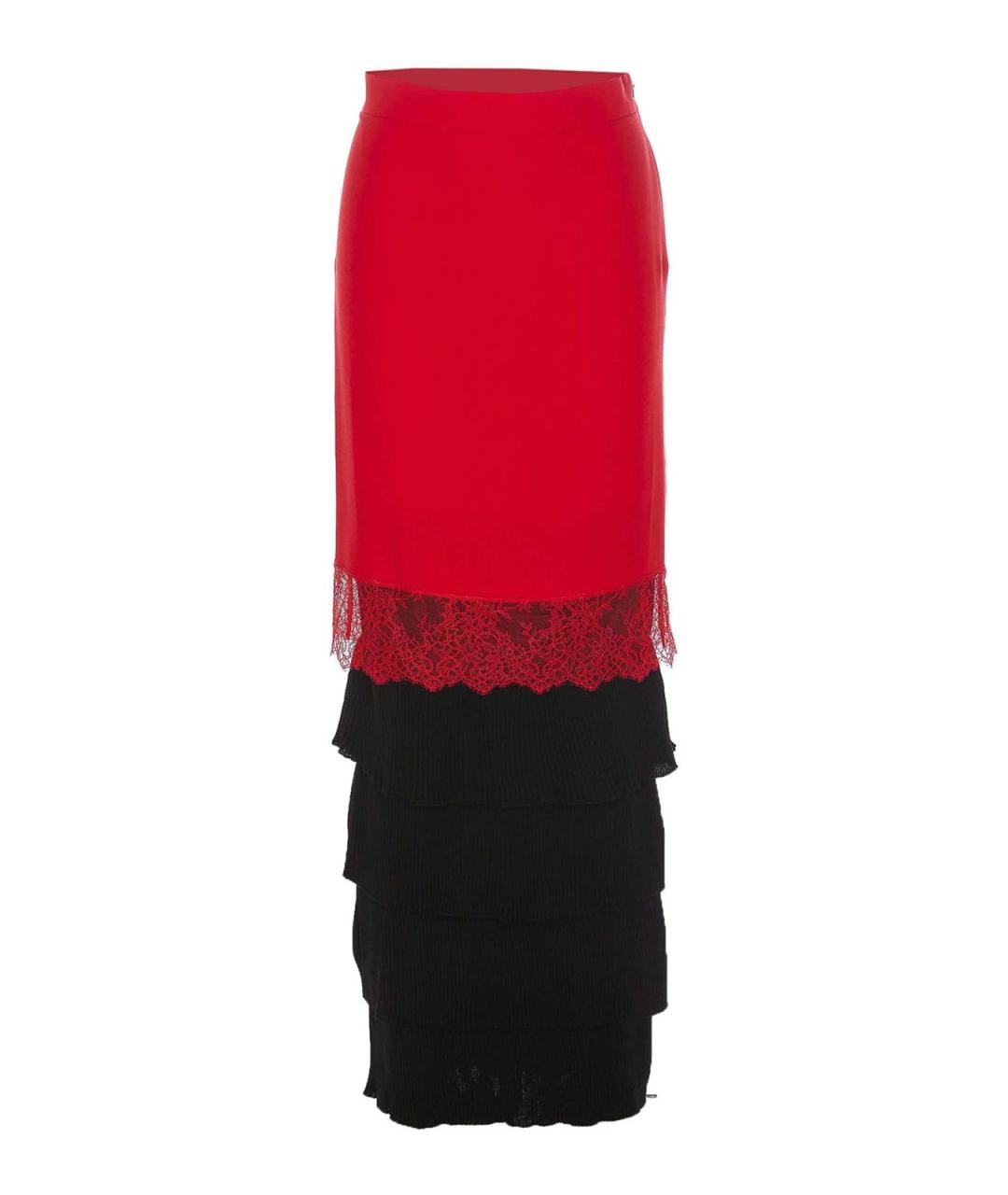 MOSCHINO Красная шерстяная юбка макси, фото 1
