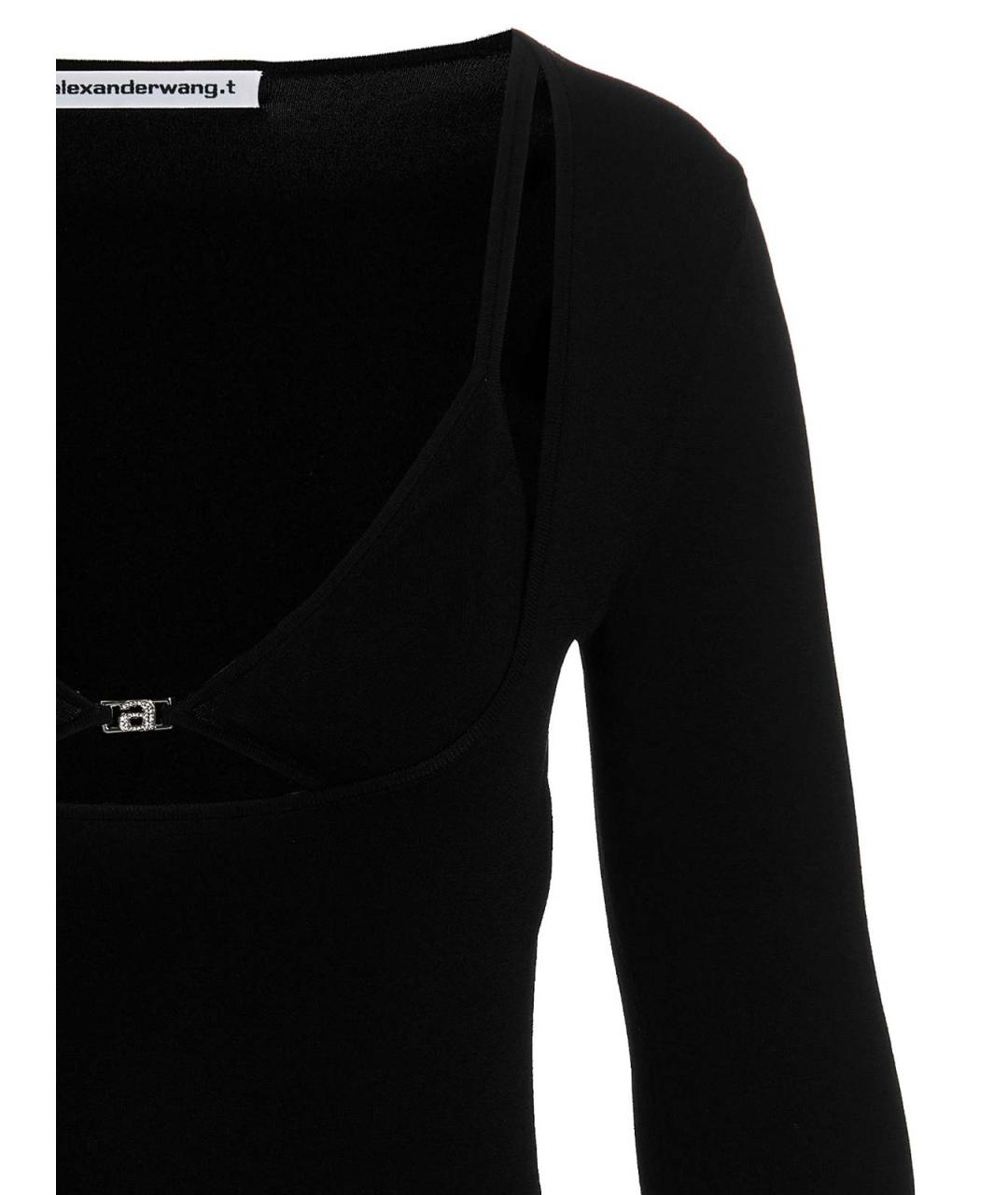 ALEXANDER WANG Черное вискозное повседневное платье, фото 3