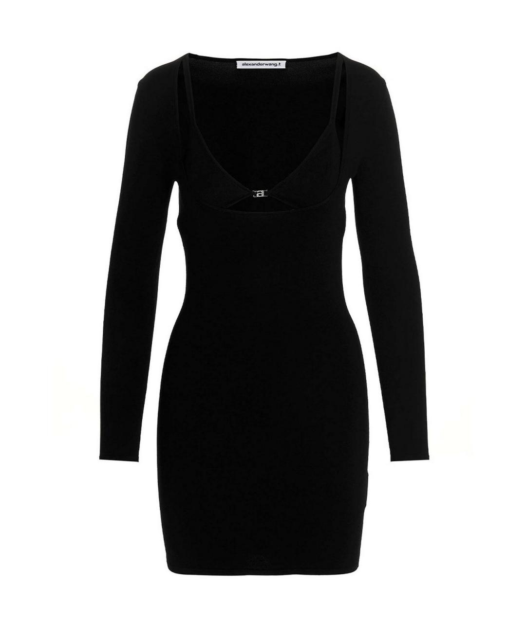 ALEXANDER WANG Черное вискозное повседневное платье, фото 1