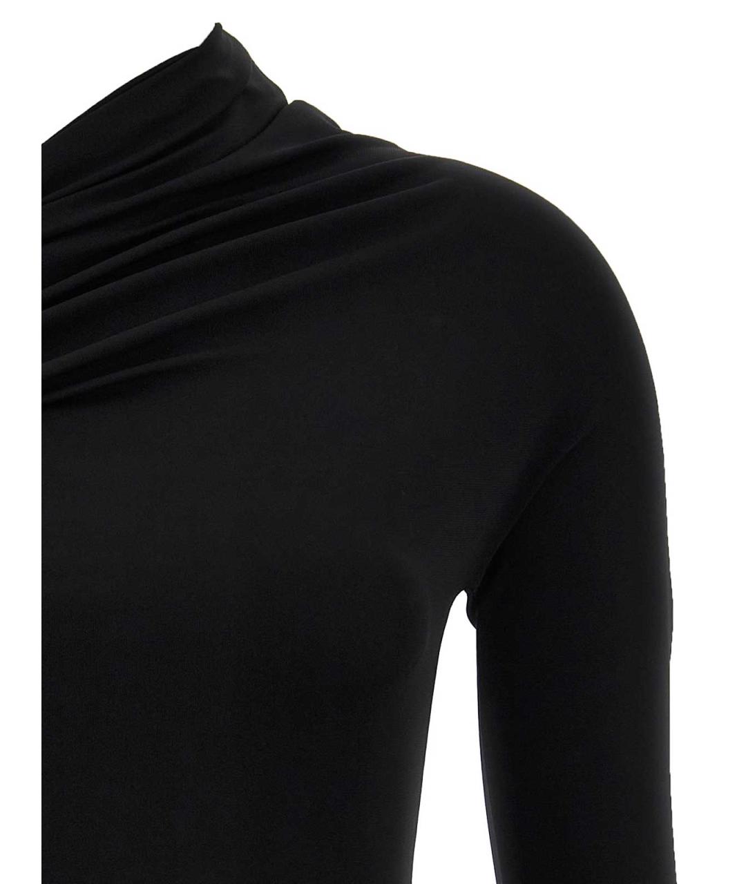 COURREGES Черное вискозное повседневное платье, фото 3